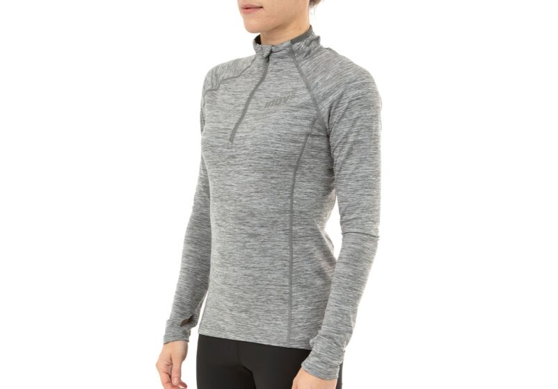 Inov-8 Long Sleeve Half Zip Womens Mid Layer Light Grey Philippines 73486MAYG